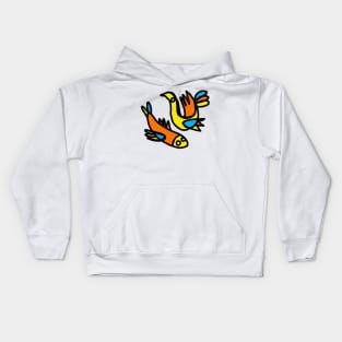 fish and bird Kids Hoodie